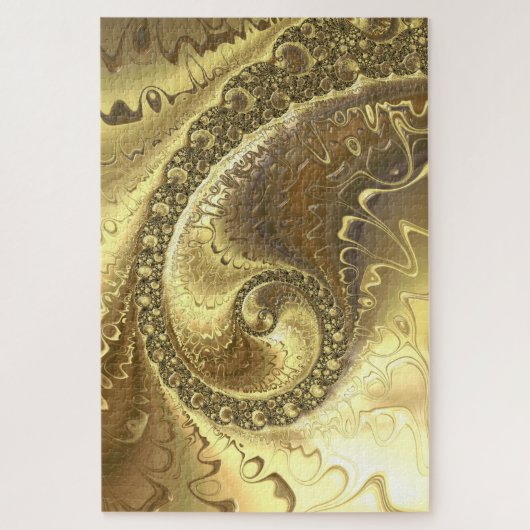 Goldenes Fraktal Puzzle (Vertikal)