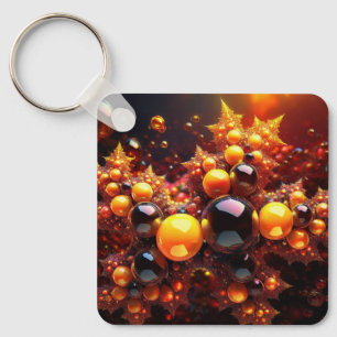 Goldenes Fraktal Schlüsselanhänger