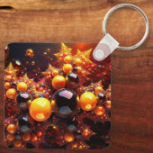 Goldenes Fraktal Schlüsselanhänger (Rückseite)