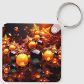 Goldenes Fraktal Schlüsselanhänger (Rückseite)