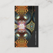 Goldenes Fraktal Tempel Kunst, Dichtung und Musik Visitenkarte (Rückseite)