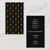 Goldenes Franziskanertau-Kreuz Visitenkarte (Vorne/Hinten)