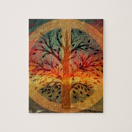 Goldenes Friedenszeichen Puzzle (Vertikal)