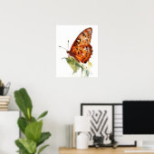 Goldenes Fritillary Butterfly Art Print Poster (Heimbüro)