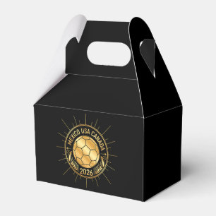 Goldenes Fußball-Emblem 2026 Mexiko USA Kanada Geschenkschachtel