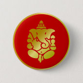Goldenes Ganesha Button (Vorderseite)