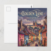 Goldenes Gässchen Tschechien Postkarte (Vorne/Hinten)