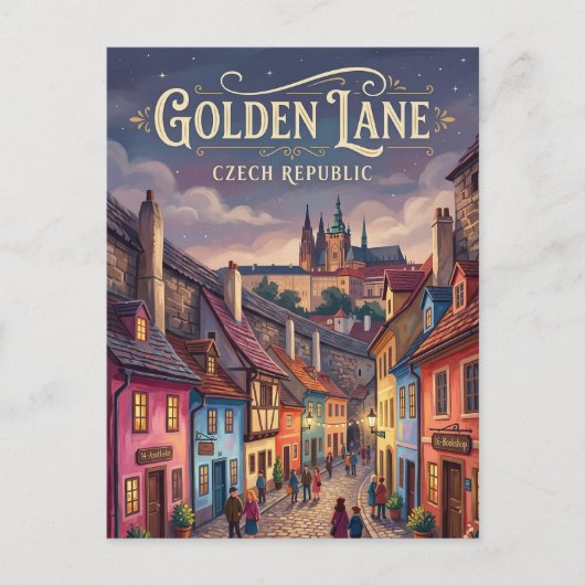 Goldenes Gässchen Tschechien Postkarte (Vorderseite)