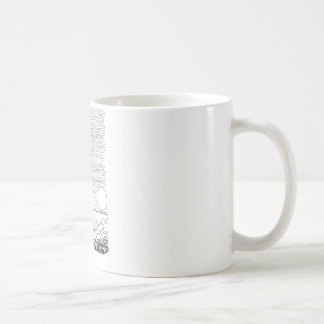 Goldenes Gekritzel auf der Strand-Tasse Kaffeetasse