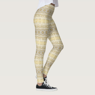 Goldenes gelbes Mandala-Muster Leggings