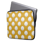 Goldenes gelbes Maschinenhälftenseashells-Muster Laptopschutzhülle (Vorderseite Links)