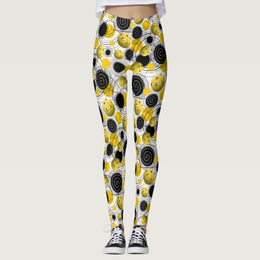 Goldenes gelbes Pickleballs - Leggings (Vorderseite)