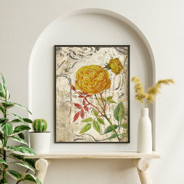 Goldenes Gelbes Rosendekoupage-Tissue Seidenpapier