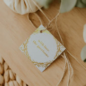 Goldenes Gelbes Wasserfarben Botanisches Gold Geschenkanhänger