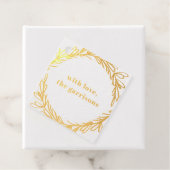 Goldenes Gelbes Wasserfarben Botanisches Gold Geschenkanhänger (Mit Box)