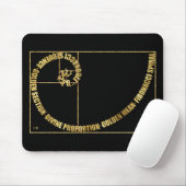 Goldenes gemeines, Fibonacci-Spirale Mousepad (Mit Mouse)