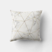 Goldenes geometrisches abstraktes Muster Kissen (Rückseite)