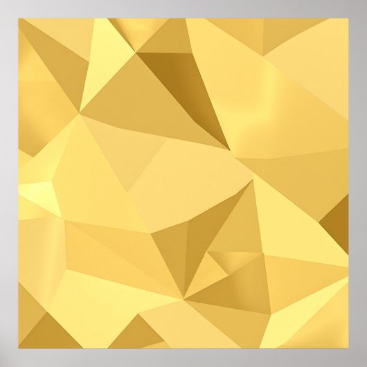 Goldenes geometrisches abstraktes Muster Poster (Vorne)