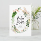 Goldenes, geometrisches Blattwerk Save The Date (Stehend Vorderseite)