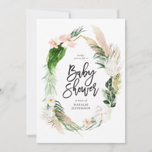 Goldenes, geometrisches Blattwerk Save The Date