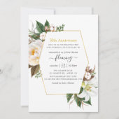 Goldenes geometrisches Blumenjubiläum 50 Einladung (Vorderseite)