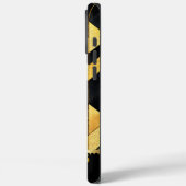 Goldenes geometrisches Design auf schwarz Case-Mate iPhone Hülle (Rückseite / Links)