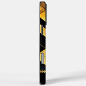 Goldenes geometrisches Design auf schwarz Case-Mate iPhone Hülle (Rückseite / Rechts)