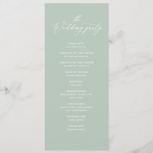 Goldenes geometrisches Hochzeitsprogramm Programm (Rückseite)