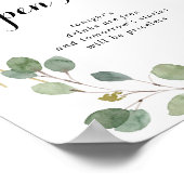 Goldenes geometrisches Hochzeitszeichen Poster (Ecke)