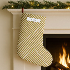 Goldenes geometrisches Muster Elegant Luxe Kleiner Weihnachtsstrumpf