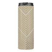 Goldenes geometrisches Muster Elegant Luxe Thermosbecher (Rückseite)