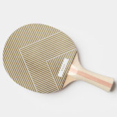 Goldenes geometrisches Muster Elegant Luxe Tischtennis Schläger (Seitenansicht)