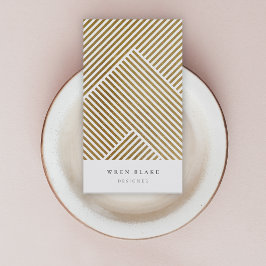 Goldenes geometrisches Muster Elegant Luxe Visitenkarte