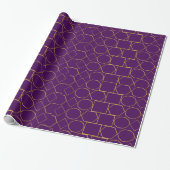 Goldenes geometrisches Muster Geschenkpapier (Ungerollt)