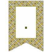 Goldenes geometrisches Muster, Moderne Geburtstags Wimpelkette (Erste Fahne)