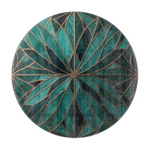 Goldenes geometrisches Sternenmuster Art Deco Luxu Schneidebrett
