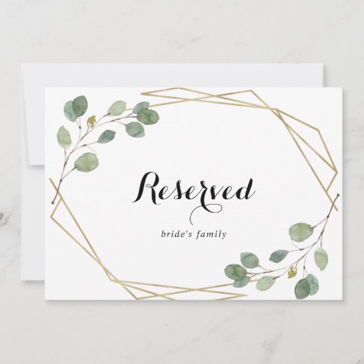 Goldenes geometrisches Zeichen für Hochzeiten vorb (Vorderseite)