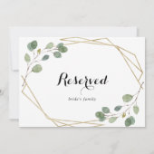 Goldenes geometrisches Zeichen für Hochzeiten vorb (Rückseite)