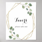 Goldenes geometrisches Zeichen für moderne Kalligr Poster (Vorne)