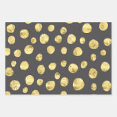 Goldenes Geparkmuster der Geparden Geschenkpapier Set (Vorderseite 3)