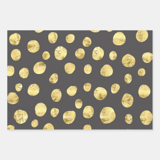 Goldenes Geparkmuster der Geparden Geschenkpapier Set (Vorderseite 3)