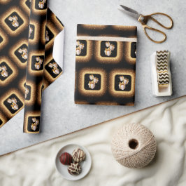 "Goldenes Geschenk" Weihnachtsthema Geschenkpapier