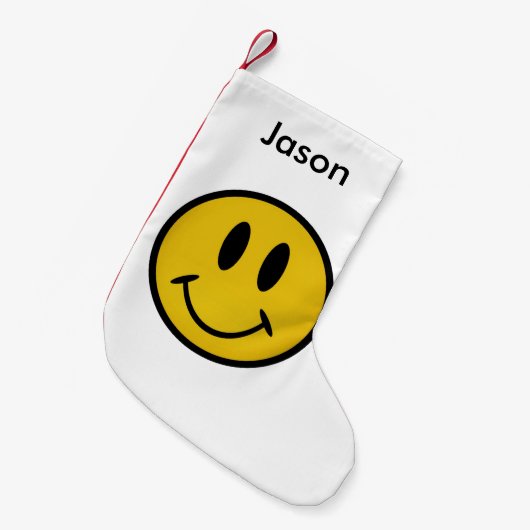 Goldenes Gesicht Kleiner Weihnachtsstrumpf (Vorderansicht (hängend))