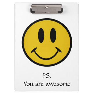 Goldenes Gesicht Klemmbrett