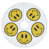 Goldenes Gesicht Polyester Weihnachtsbaumdecke (Vorderseite)