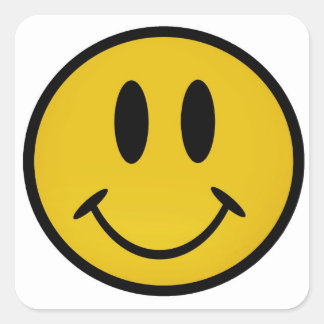 Goldenes Gesicht Quadratischer Aufkleber