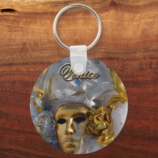 Goldenes Gesicht Schlüsselanhänger (Vorderseite)