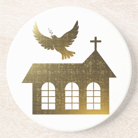 Goldenes Getränkeuntersetzer (Vorne)