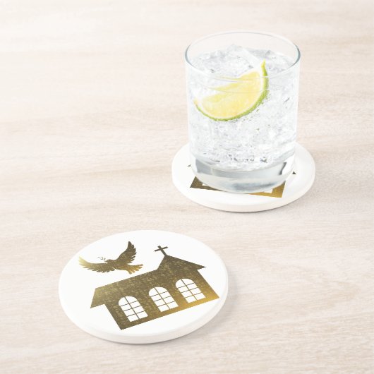 Goldenes Getränkeuntersetzer (Seite)