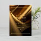 Goldenes Gewebe für Hochzeitsfolie Einladung (Stehend vorne)